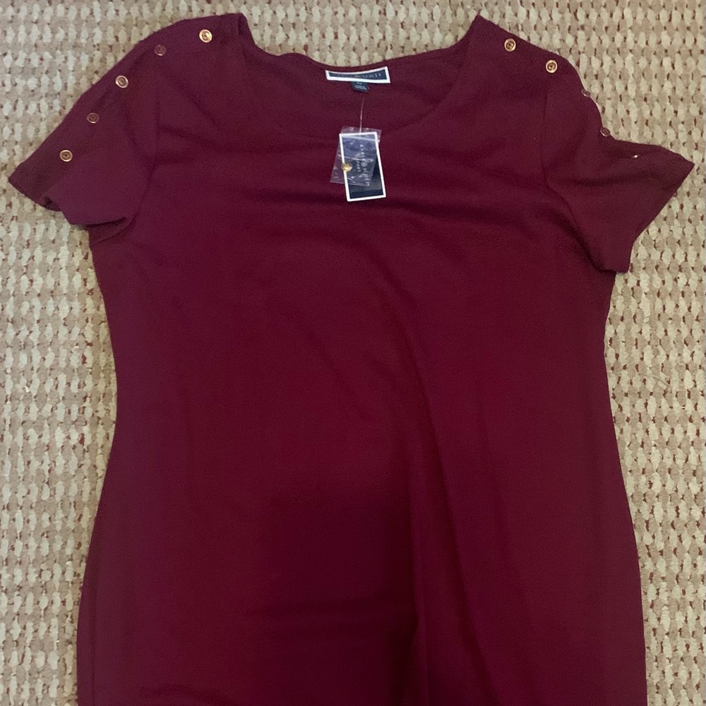 Karen scott sport burgandy dress